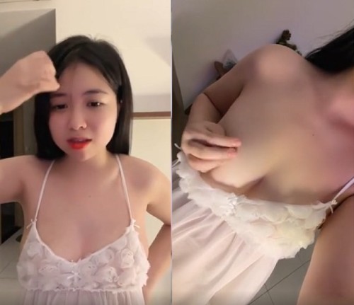 Clip Sex Hot Tiktoker Hường Hêu show vú siêu to trắng nõn